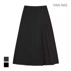 [반에이크] 언발 주름 롱스커트_VB3ZSKUG02Z