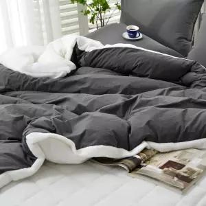 COZY 고밀도순면 양털10mm극세사2color 이불베개세트K