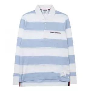 톰브라운 MUST IT_THOM BROWNE RWB 트리밍 럭비 스트라이프 긴팔 카라티 MJP167A J0049 452)