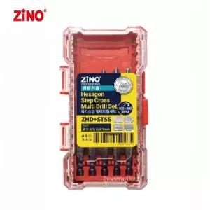 지노 육각스텝 멀티드릴 세트 ZHD＋ST5S 카바이드 전문가용 5pc