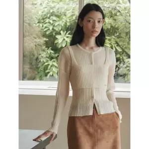[ZOOC](천안아산점)[쥬크]시스루 가디건 니트뷔스티에 Z253KSL006