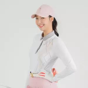 [엘르골프] 여성 아가일 폴로 티셔츠_6I25208