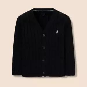 빈폴 KIDS Essential 면 케이블 가디건 블랙 BI415AUE15
