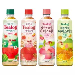 티로그 아이스티 제로 500ml ) 망고수박6+납작복숭아6+제주청귤6+루비자두6개 / 제로아이스티 