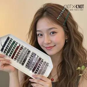 [KNOTXKNOT] 원뿔원 단독제작 체코큐빅으로만든 심플 빅큐빅 실핀_버라이티컬러 라지