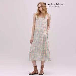 [Thursday Island] V넥 슬리브리스 원피스(T244MOP273W)