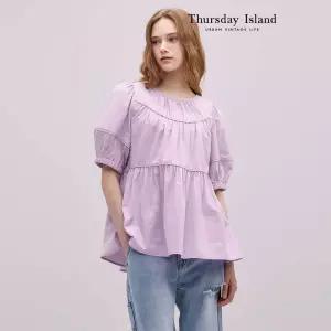 [Thursday Island] 2WAY 셔링 A라인 블라우스(T244MBL232W)