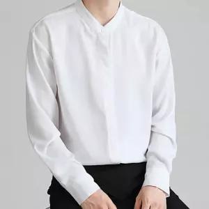 남자차이나카라셔츠 구김없는 긴팔 가을겨울 캐주얼룩