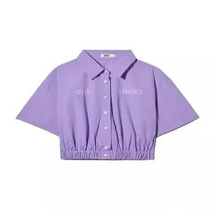 [오아이오아이컬렉션]LAYERED LOGO BANDING SHIRT [LIGHT PURPLE]