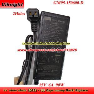 호환 GM95-150600-D AC 어댑터 15V 90W 1670-3357 HU10379-16023A용 2홀 충전기