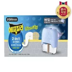 [엘지생활건강](유통기한임박) 에프킬라 패밀리히터 1개+무향리필 2개
