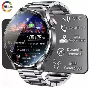 2026 새로운 GPS 스마트워치 블루투스 통화 IP68 방수 AMOLED 스크린 AOD 시계 얼굴 스포츠 남성 여성 안