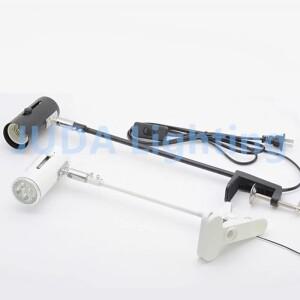 Led 전시 조명 스포트라이트 막대와 클립이 있는 책상 램프 광고 프로젝션 긴 팔 레딩 테이블