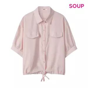 [롯데백화점]SOUP 밑단 스트링 페이크 포켓 블라우스 S65SS27