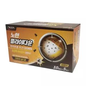 노런 플라이다운 10매입 X 5개 파리트랩 초강력 끈끈이 해충퇴치