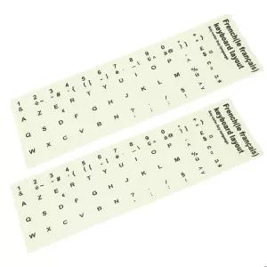 2Pcs 어둠 속빛나는 키보드 스티커 대형 프린팅 빛나는 알파벳 문자 스티커 노트북 데스크탑 노트북 호환