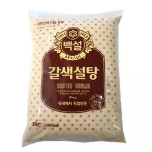학교 갈색설탕 CJ백설 설탕 백설탕 갈색설탕3kg 흑설탕 수앤서21
