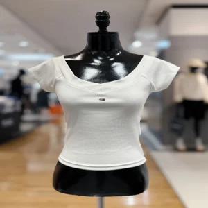 타미진스 타미진 여성 슬림핏 골지 여름 상의 반팔 나시 티셔츠 데일리 캐주얼 깔끔 T32G1TTO45TWT1YBL S 2