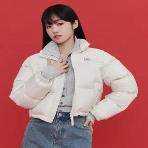 리 LE2503CD63LG 데일리룩 기본템 우먼 하이넥 카라 가디건 라이트그레이 532741