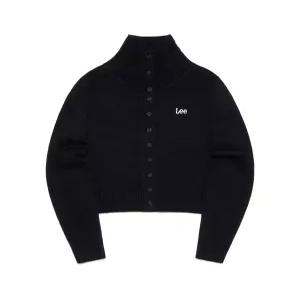 리 LE2503CD63BK 데일리룩 기본템 우먼 하이넥 카라 가디건 블랙 5327420