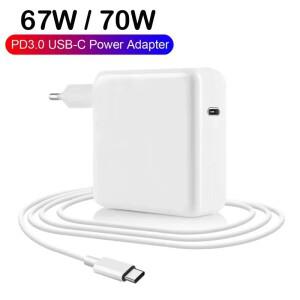 67W 70W PD3.0 USB C 충전기 전원 어댑터 20.3V/3.3A 맥북 14인치 M1 M2 M3 M4 M5 Pro 2021/2023/2024/2025