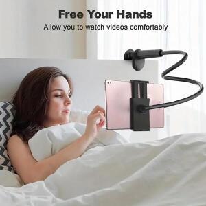 유니버설 게으른 침대 옆 데스크탑 휴대 전화 태블릿 스탠드 Suporta 나선형 como For iPhone 15 14 Samsun