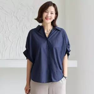 김여사,(빅사이즈)(신상)(66-88) 르메르 루즈핏 셔츠 3NB605304 엄마옷 중년여성 50대 60대