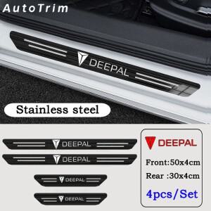 Deepal G318 L07 S07 S05 S09 4pcs 자동차 스테인레스 문틀 스트립 3D 금속  검은 임계 값 스티커