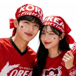 붉은악마 두건 5개세트 월드컵 반다나 응원두건 축구 코리아 응원손수건