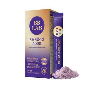 BB LAB 저분자 콜라겐 5000, 분말형 산 해양 콜라겐, 어류 펩타이드, 히알루론산, 엘라스틴, 글루타치온, C, 빠른 흡수, 베리 향 혼합
