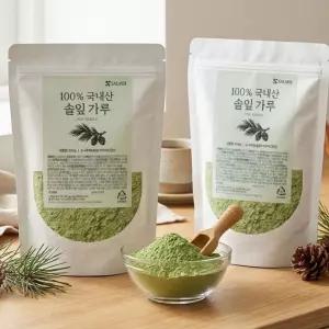 소나무잎 솔잎가루 효능 송화 가루 분말 솔입 코스트코 솔잎 분말 추출물 국산 300g 2병