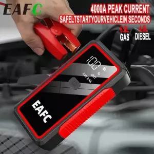EAFC 4000A 휴대용 자동차 점프 스타터 2V 배터리 부스터 충전기 LED 조명 포함 가솔린 차량용