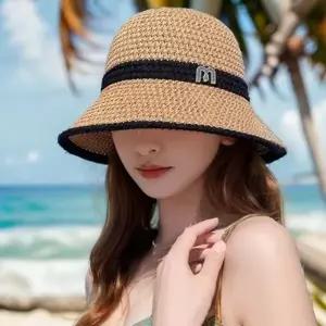 [아우트66]바캉스 휴가 휴양지 베이직 시원한 라탄모자