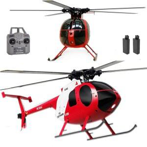 Sccgym 335MM MD500 C189 원격 제어 헬리콥터 항공기, 광학 흐름 위치 추가 1/28 스케일 RC 헬리 유지 고도 호버 RTF 미국 구조 헬리콥터 RTF 2배터리