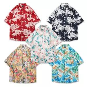 하와이안 꽃무늬 반팔셔츠 5color LM-0677