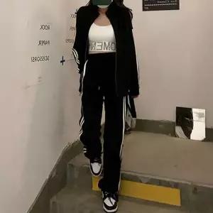 블랙 후드집업 세트 트레이닝 츄리닝 운동복 집업세트 와이드 팬츠