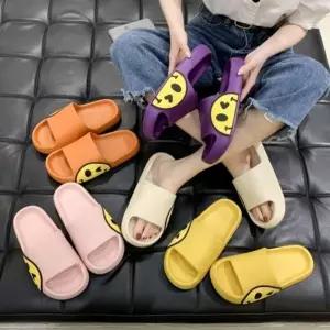 스마일 기본 슬리퍼 실내용 실외용 컬러 샌들 데일리