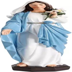 TALPGOD 축복받은 성모 마리아상 10인치 가톨릭 제단 홈 데코 위한 종교 선물 미술 핸드 페인팅 르네상스