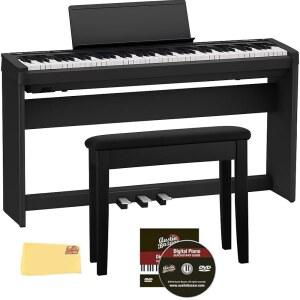 롤랜드 FP-30X 88키 디지털 피아노 - 블랙 번들(KSC-70 스탠드, KPD-70 쓰리 페달 유닛, 벤치, 온라인 레슨, 오스틴 바자 교육용 DVD, 폴리싱 천 포함)
