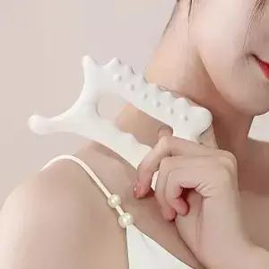 비세라믹 인체공학적 다용도 휴대용 괄사 보드 (얼굴 바디 마사지 도구 릴렉세이션 및 마사저)