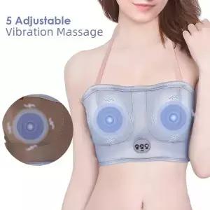 여성용 무선 스마트 열 마사지 브라 진동 가슴 마사지기 가정용 통기성 스포츠