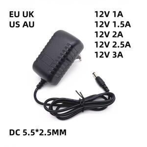 AC 110V-240V를 DC 12V 1A 1.5A 2A 3A로 변환하는 LED 스트립 조명, CCTV 카메라, 스피커, TV 박스, 전동용