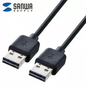 강원전자 산와서플라이 USB2.0 양면인식 AM-AM 케이블 0.5m KU-RAA05