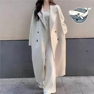 더플코트 세련된 여성 롱코트 2버튼 패션 가을겨울 필수 모직 코트