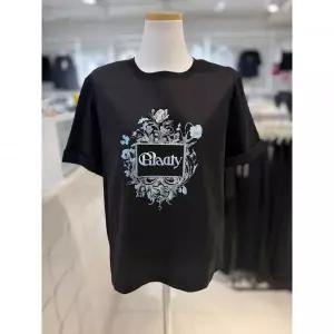 잔여소량 숲(SOUP) 소매롤업 배색 반팔티셔츠(3colors) / OCXSS23 블랙, 55