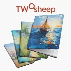 twosheep 일러스트 풍경화 케이스 Boox Go6 GenII Poke7 호환 스마트 자동수면 무디자인 초슬림 패드