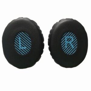 BOSE OE2 OE2I용 교체 이어 패드 쿠션 키트 / 사운드 링크 온 사운드트루 헤드폰 헤드셋 커버 소음 차단 폼 블랙