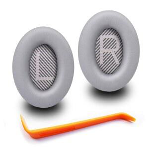 QC35 이어패드 - 보스 콰이어트컴포트 35 II 및 헤드폰용 교체(라이트 그레이)