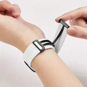 삼성 Gxy Fit 3 밴드 금속 커넥터 용 마그네틱 스트랩 Smartwatch 팔찌 Cora 실리콘 액세서리