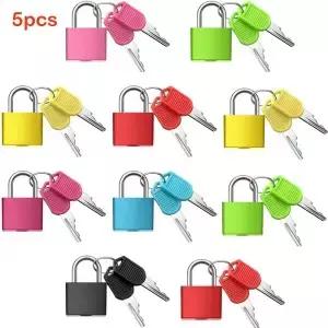 5PCS 22mm 작은 미니 강한 강철 자물쇠 여행 가방 일기 2 키 컬러 플라스틱 케이스 장식